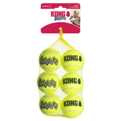 Kong SqueakAir Balls Medium -Pet Supplies Store AST22 Kong SqueakAir Balls Medium 6 Pack in Packaging