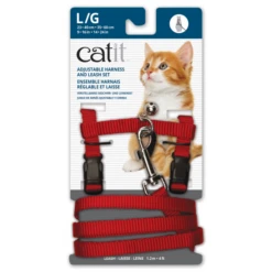 Catit Cat Harness And Lead Red