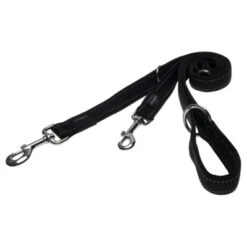 Rogz Multi-Purpose Lead 9 Rogz Multi-Purpose Lead -Pet Supplies Store Leads Multi Purpose Reflective Stitching HLM A Black 400x400 1