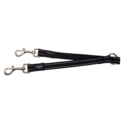 Rogz Dog Lead Splitter -Pet Supplies Store Leads Splitz Reflective Stitching HLS A Black 400x400 1