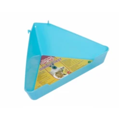 Living World Small Animal Corner Toilet Large Aqua Blue